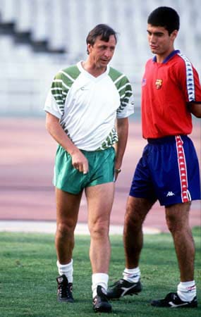 Johan Cruyff und Pep Guardiola