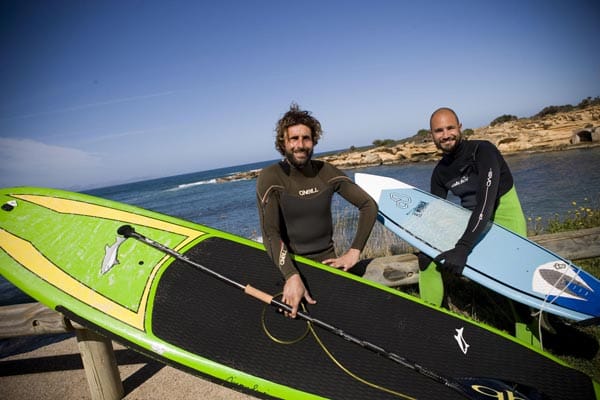 Surfen auf Mallorca: Joan Bonet und Mauro Lareu.