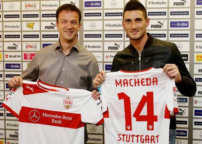 Der erst 21-jährige Frederico Macheda unterstützt den Stuttgarter Sturm vorerst für ein halbes Jahr. Der Italiener ist von Manchester United bis Sommer ausgeliehen.