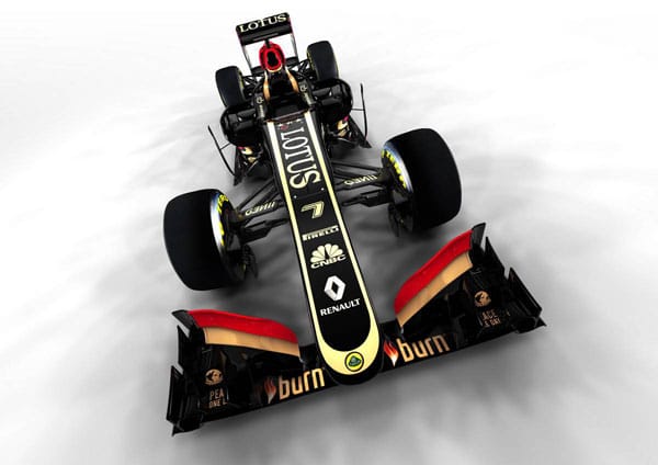 Der Lotus-F1-Renner ist auch in der Saison 2013 in schwarz-goldenen Farben gehalten.