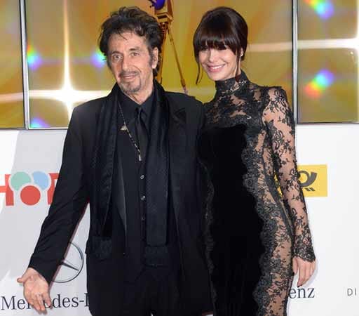 Al Pacino - hier mit seiner Freundin Lucila Sola - erhielt den Preis für sein Lebenswerk.