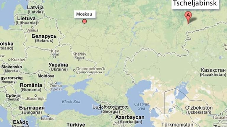 Die Region um Tscheljabinsk liegt rund 1500 Kilometer östlich von Moskau.