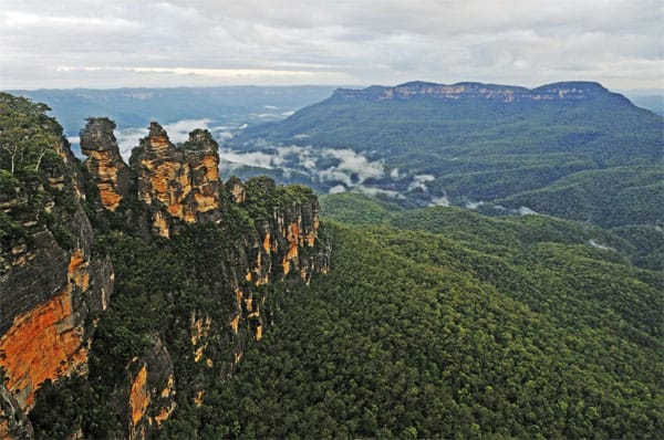 "Three Sisters", Wahrzeichen der Blue Mountains, New South Wales, Australien.