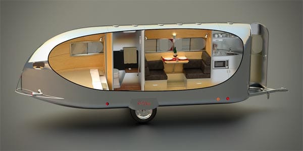 Vollausstattung: Schlafzimmerchen, Bad, Wohn- und Essraum und Küche - der Road Chief hat alles, was ein Caravan braucht.