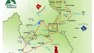 Peaks of the Balkans Trail: Routenverlauf.