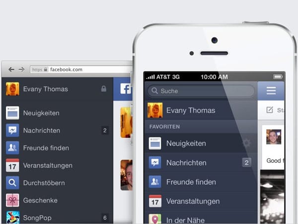 Einheitliches Design: Facebook soll auf allen möglichen Geräten gleich aussehen