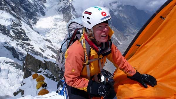 Höhenbergsteigerin Alix von Melle auf Expedition am Nanga Parbat in Pakistan.