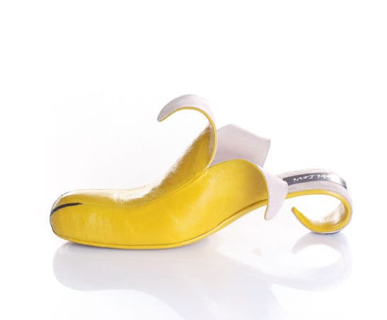 Dieser leuchtend gelbe Schuhe heißt, wie er aussieht: "Banana". (Hersteller: Kobi Levi)