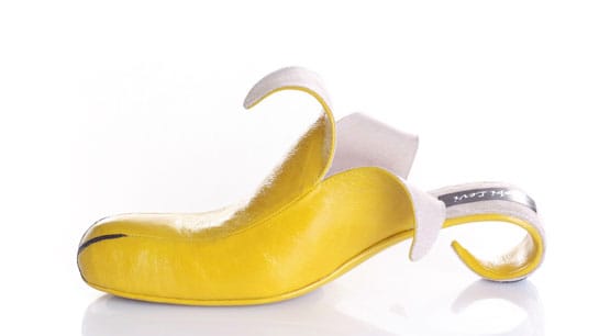 Dieser leuchtend gelbe Schuhe heißt, wie er aussieht: "Banana". (Hersteller: Kobi Levi)