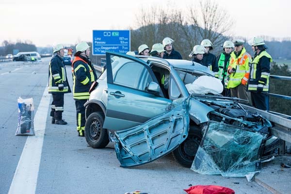 Geisterfahrer-Unfall auf der A3.