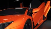 Macht hoch die Türen: Der lange Lamborghini hat gleich vier Scherentüren.