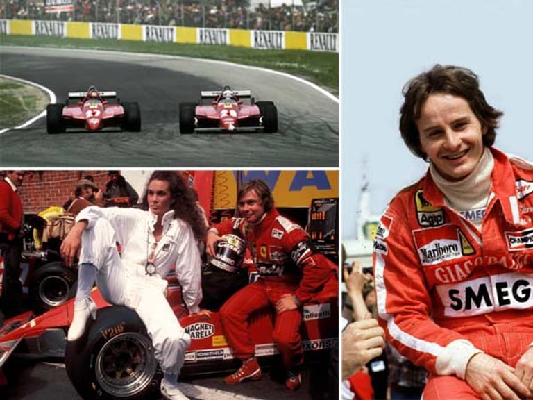 Die Ferrari-Piloten Gilles Villeneuve (re.) und Didier Pironi lieferten sich 1982 in Imola ein legendäres Rennen mit zahlreichen Überholmanövern, die die Teamleitung dazu veranlassten, ein Schild mit der Aufschrift "SLOW" an die Boxenmauer zu hängen. Doch Pironi zog kurz vor Schluss am Kanadier vorbei. Villeneuve sprach von einem gebrochenen Versprechen. Pironi hielt verbal dagegen. Sein Gegner schwor: "Mit dem rede ich kein Wort mehr." Zwei Wochen später raste Villeneue in den Tod.