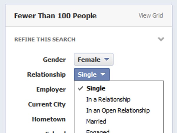 Facebook: Graph Search spezielle Suchen.