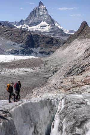 Gletscherspalte im Gornergrat-Gletscher.