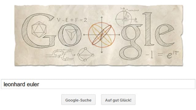 Google Doodle ehrt Leonhard Euler.