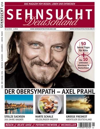 Ausgabe 02/2013 des Magazins "Sehnsucht Deutschland", Cover.