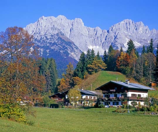 Going am Wilden Kaiser im Kaisergebirge in Tirol.