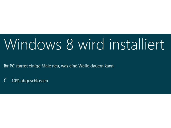 Windows 8 wird installiert