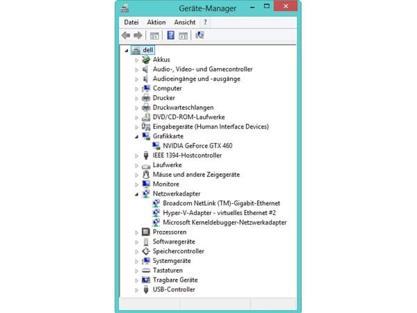 Geräte-Manager von Windows 8