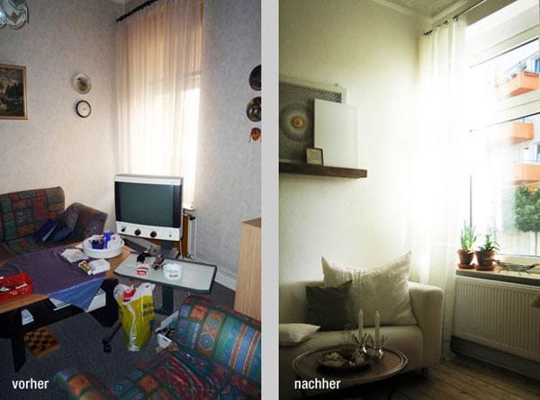 Vorher/Nachher: Wohnzimmer