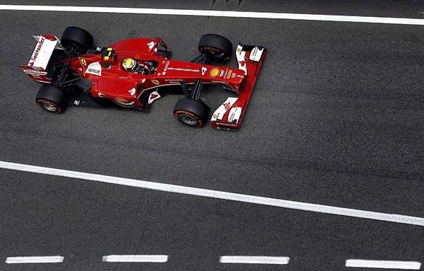 Felipe Massa steuerte seinen Ferrari im zweiten freien Training auf Rang fünf.