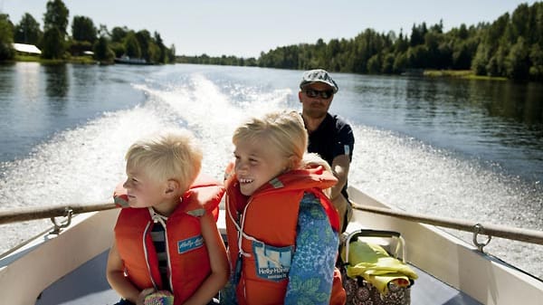 Bootsfahrt in Småland.