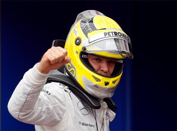 Nico Rosberg schaffte das Kunststück zum dritten Mal in Serie auf die Pole Position zu fahren.