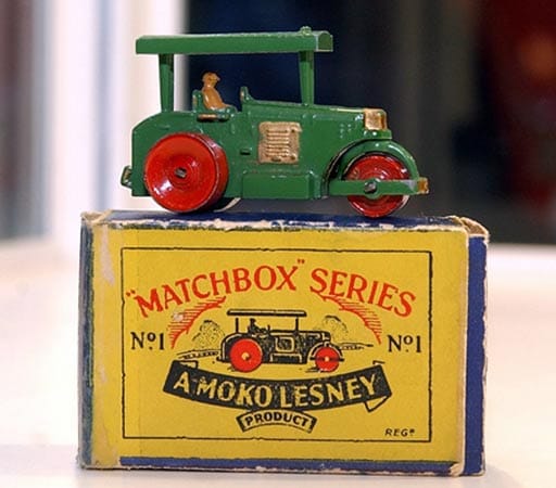 Das erste Matchbox-Auto aus dem Jahr 1953 - eine kleine Dampfwalze, die der britische Ingenieur Jack Odell ursprünglich für seine Tochter Anne bastelte.