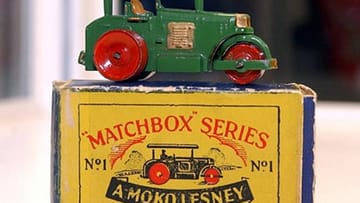 Das erste Matchbox-Auto aus dem Jahr 1953 - eine kleine Dampfwalze, die der britische Ingenieur Jack Odell ursprünglich für seine Tochter Anne bastelte.