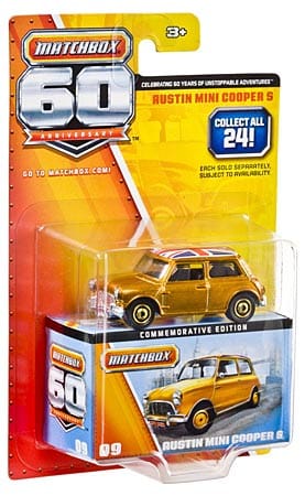 Es gibt inzwischen über 12.000 unterschiedliche Matchbox-Modelle und bis 2007 wurden drei Milliarden der Spielzeugautos produziert. Eines davon ist dieser Austin Mini Cooper.