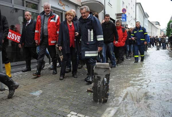 Angela Merkel; Hochwasser; Passau