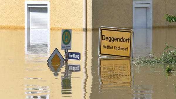 Land unter in Deggendorf.