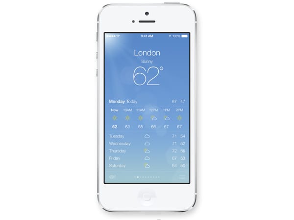 Wetteranzeige in iOS 7