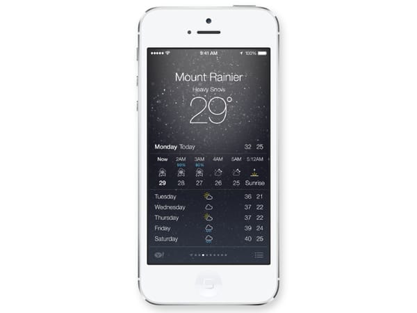Wetteranzeige in iOS 7