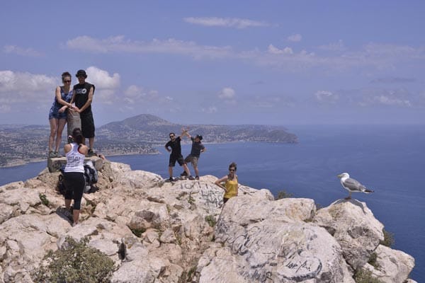 Ausblick vom Gipfel des Peñón de Ifach, Costa Blanca.