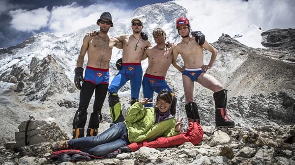 Daniel Bartsch, David Göttler, Michi Wärthl und Hans Mitterer am Makalu.