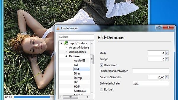 Bild-Demuxer im VLC Media Player