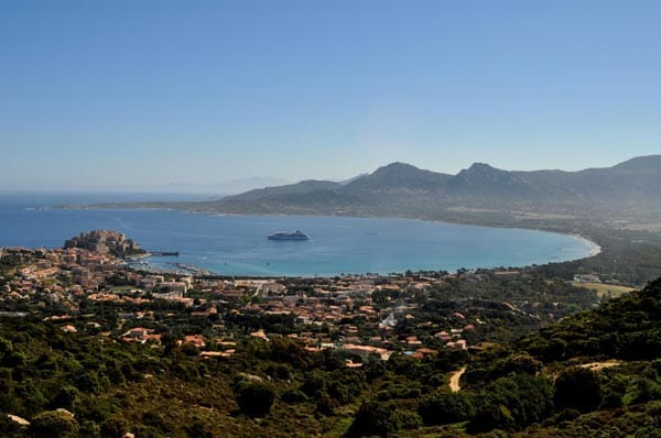 Blick auf Calvi, Korsika.