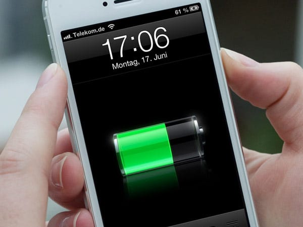 Akkustand-Anzeige im iPhone 5.