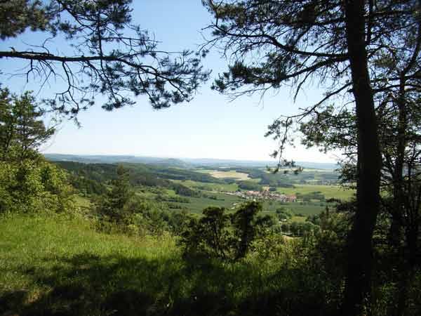 Blick von den Dieteröder Klippen.