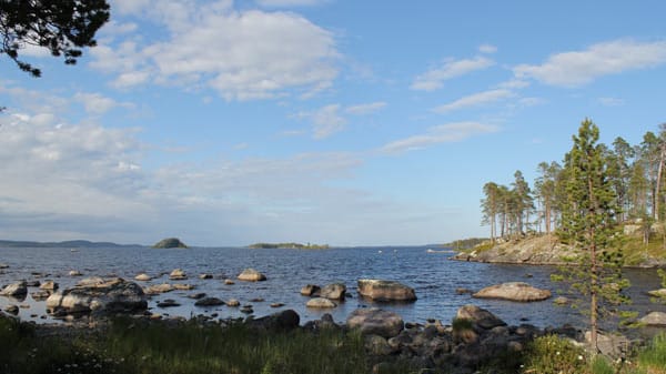 Angeln in Lappland: der See Inarijärvi.