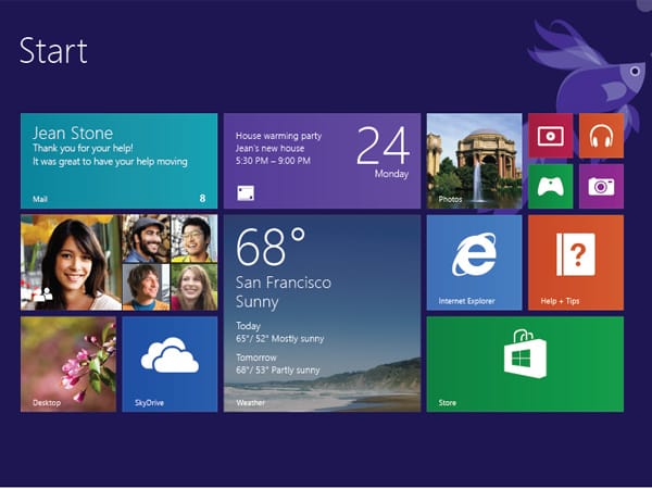 Startbildschirm Windows 8.1