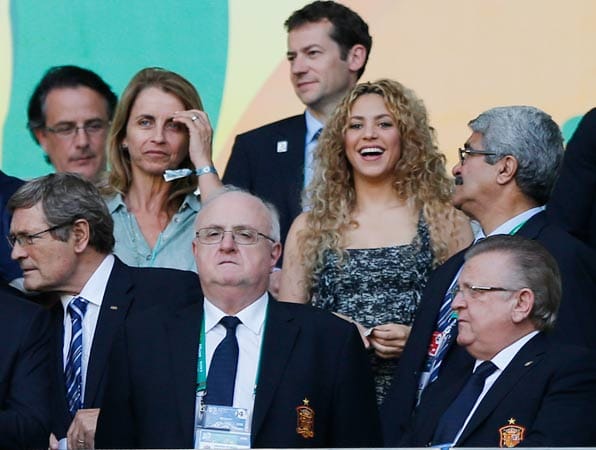 Pop-Queen Shakira unterstützt ihren Freund Gerard Piqué, wo sie nur kann. So auch hier beim Confed-Cup 2013.