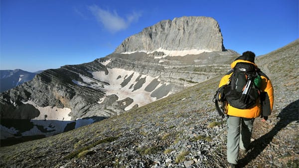 Olymp - der mythenreiche Berg der Götter zieht die Bergsteiger magisch an.