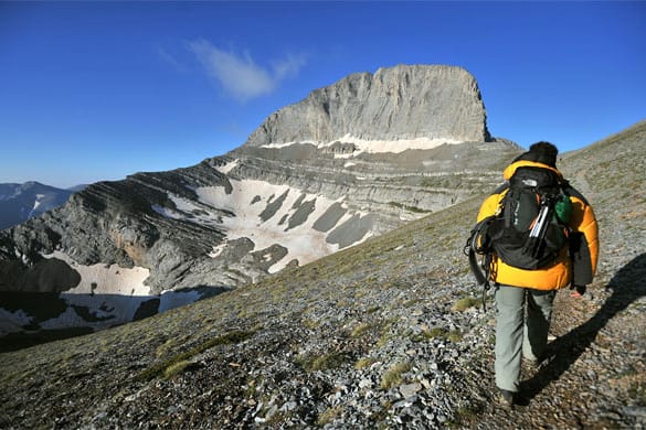 Olymp - der mythenreiche Berg der Götter zieht die Bergsteiger magisch an.