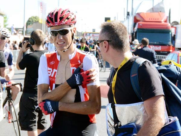 Nach seinem Sturz auf der siebten Etappe tritt der Schweizer Meister Michael Schär nicht mehr zur neunten Etappe an.