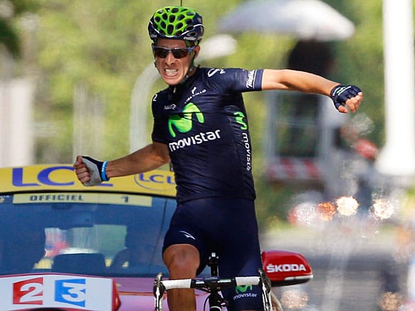 Portugiesischer Jubel: Nach 168 Kilometern hatte es Rui Costa geschafft und durfte sich ausgiebig über seinen Sieg in Gap freuen.