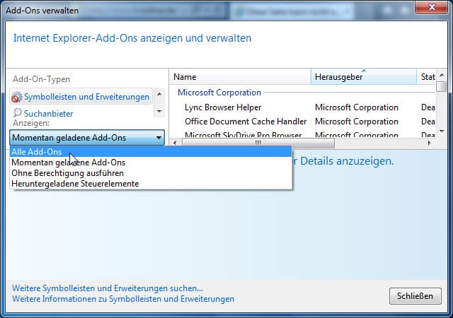 Mediaplayer-Plug-in im Internet Explorer deaktivieren. Mediaplayer-Plug-in im Internet Explorer deaktivieren.