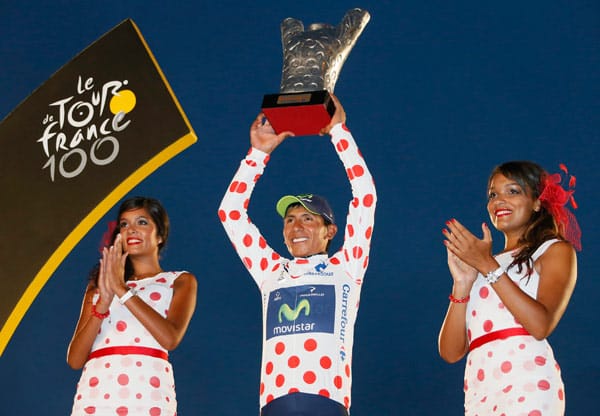 Top: Der Kleinste einer der Größten: "Bergfloh" Nairo Quintana überraschte mit seinem zweiten Platz im Gesamtklassement.