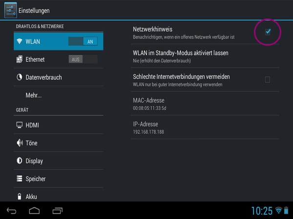 Android: nervige WLAN-Meldungen abschalten.
